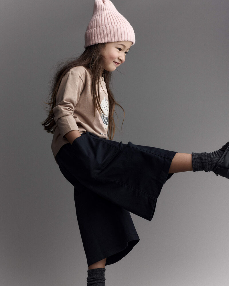 Toddler Girl Wide Leg Pocket Pant - Black, image 6 of 8 slides