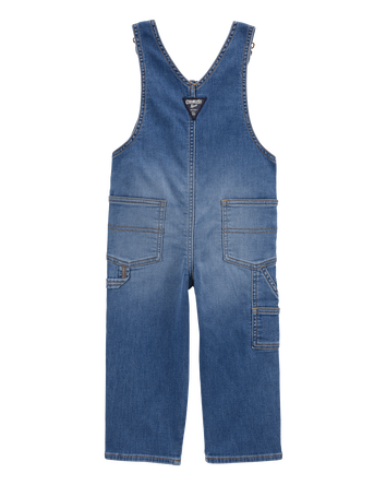 Toddler Stretch Denim Overalls - Medium Wash, 