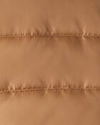 Baby Packable Hooded Puffer Jacket - Brown, image 5 of 5 slides