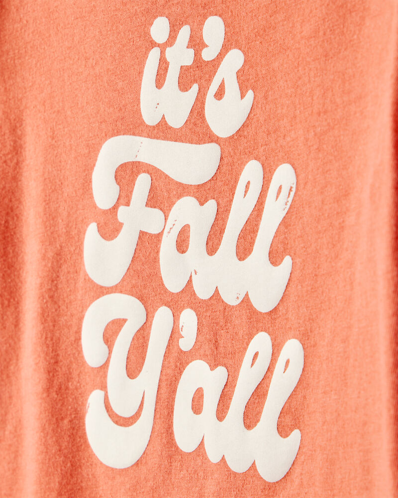Toddler Girl It's Fall Y'all Short-Sleeve Graphic Tee - Orange, image 2 of 4 slides