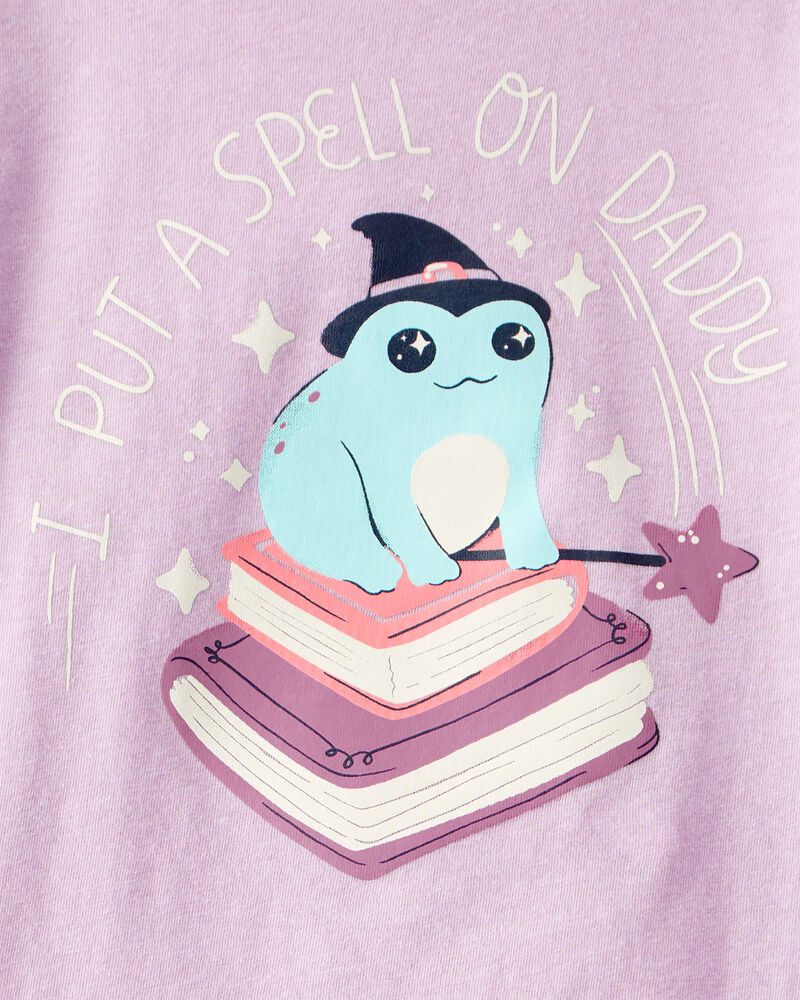 Toddler Girl I Put A Spell On Daddy Long-Sleeve Graphic Tee - Purple, image 2 of 3 slides
