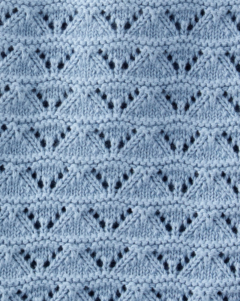 Baby Organic Cotton Pointelle Romper, image 3 of 5 slides