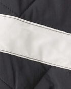 Baby Girl Color Block Puffer Jacket - Black, image 3 of 4 slides