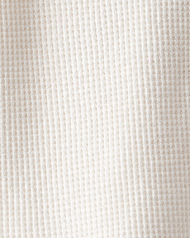 Toddler Boy Long-Sleeve Waffle Knit Utility Shirt - White, image 3 of 4 slides