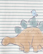 Toddler Boy 2-Piece Dinosaur Striped Hooded Tee & Jogger Set, image 3 of 4 slides