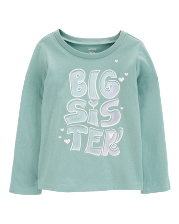 Toddler Big Sister Long-Sleeve Graphic Tee, 