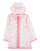 Baby Girl Rainbow Translucent Rain Jacket - Pink, image 1 of 2 slides