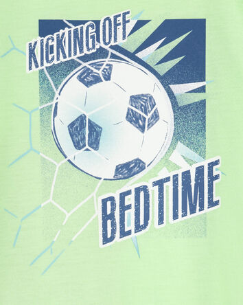 Boys 2-Piece Soccer Print Loose Fit Pajamas, 