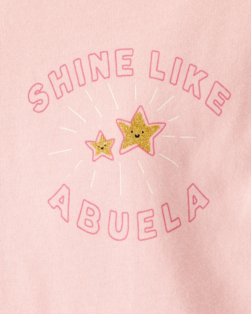 Baby Girl Shine Like Abuela Cotton Long-Sleeve Graphic Bodysuit - Pink, image 2 of 3 slides