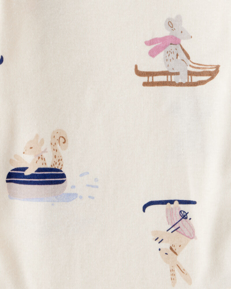 Baby Girl 4-Pack Polar Bear Print Cotton Long-Sleeve Multipack Bodysuits - Multi, image 2 of 6 slides