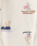 Baby Girl 4-Pack Polar Bear Print Cotton Long-Sleeve Multipack Bodysuits - Multi, image 2 of 6 slides