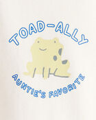 Baby Aunts Favorite Cotton Long-Sleeve Graphic Bodysuit - Ivory, image 2 of 3 slides