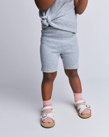 Toddler Girl Brooklyn Bike Shorts - Heather Grey, 