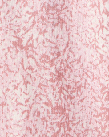 Girls Short-Sleeve French Terry Jumpsuit - Pink, 