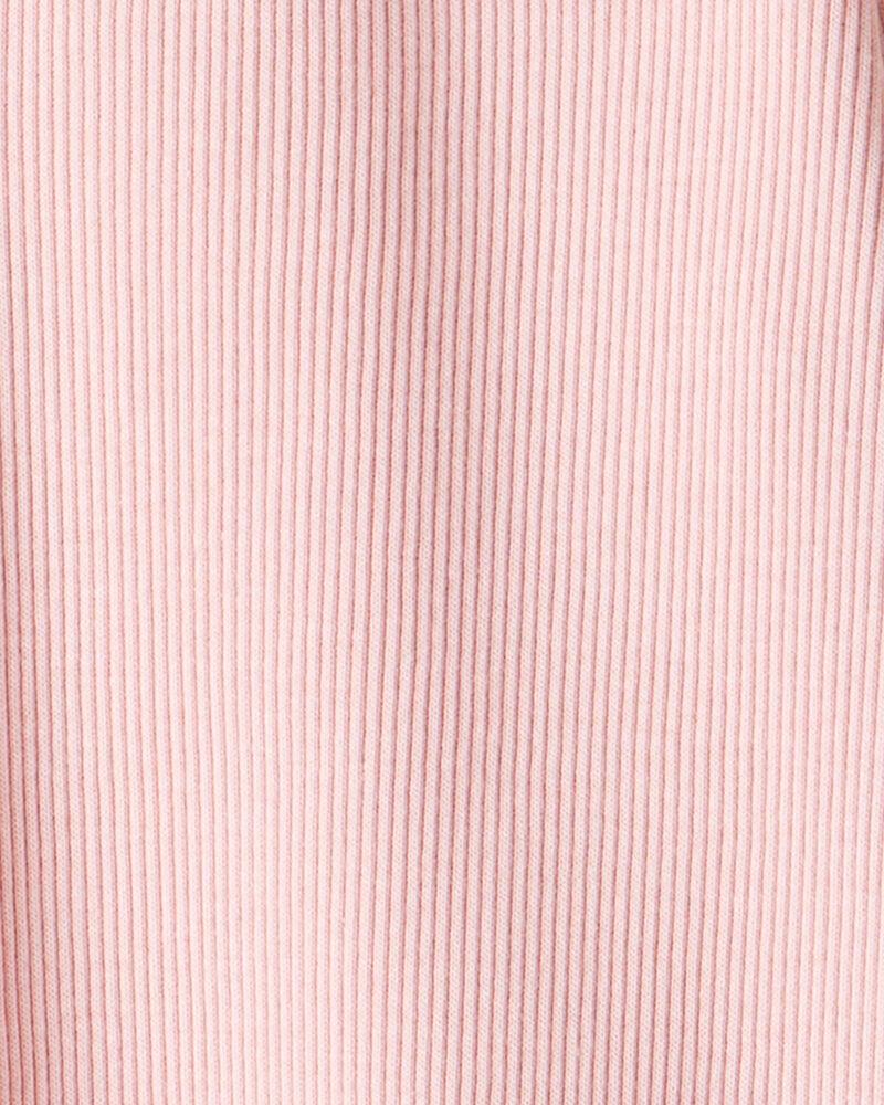 Toddler Girl 2-Pack Floral Cotton Long-Sleeve Top - Ivory/Pink, image 2 of 4 slides