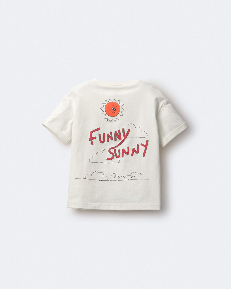 Toddler 'Funny Sunny' Rolled Cuff Tee - Cream, image 7 of 7 slides