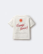 Toddler 'Funny Sunny' Rolled Cuff Tee - Cream, image 7 of 7 slides