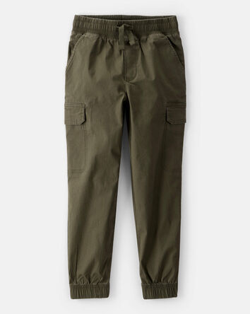 Boys Cotton Fashion Cargo Pants - Green, 