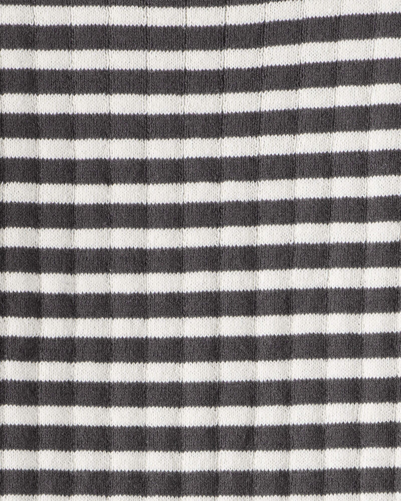 Toddler Girl Striped Long-Sleeve Sweater - Ivory/Black, image 2 of 3 slides