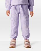 Toddler Girl Cotton Cargo Joggers - Purple, image 3 of 7 slides