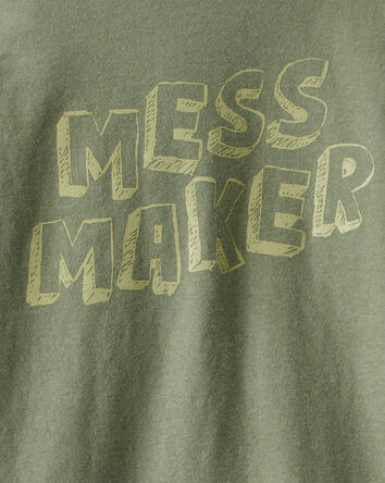 Toddler Boy Mess Maker Long-Sleeve Graphic Tee - Green, 