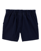 Baby Stretch Chino Uniform Shorts - Navy, image 2 of 4 slides