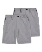 Kid 2-Pack Active Pull-On Uniform Shorts - Grey, image 1 of 4 slides