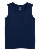 Toddler Boy Pocket Tank - Navy, image 1 of 3 slides