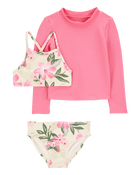 Toddler Girl 3-Piece Floral Rashguard Set
, image 1 of 5 slides