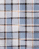 Toddler Boy Plaid Cotton Long-Sleeve Button-Down Shirt - Blue, image 3 of 4 slides