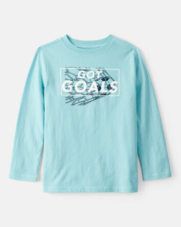 Boys Got Goals Long-Sleeve Graphic Tee - Blue, 