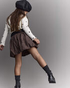 Toddler Girl Bubble Skirt in Plaid - Tan, image 3 of 6 slides