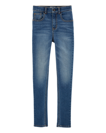 Kid Medium Blue Wash Skinny-Leg Jeans, 