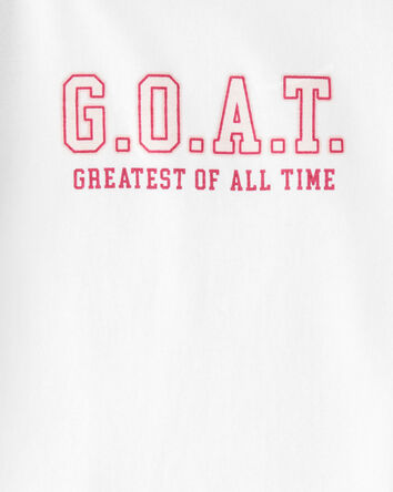 Girls G.O.A.T Short-Sleeve Graphic Tee - Black/Ivory, 