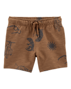 Baby 2-Piece Desert Print Henley Tee & Pull-On Shorts Set - Brown, image 4 of 6 slides