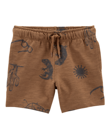 Baby Desert Pull-On Cotton Shorts - Brown, 
