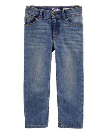 Baby Faded Wash Straight-Leg Jeans, 