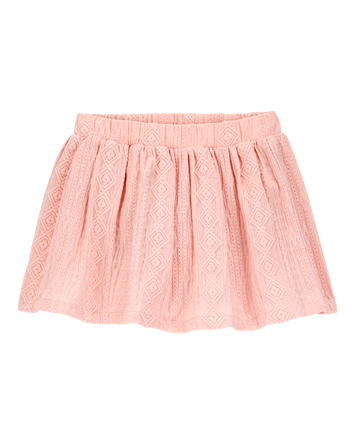 Baby Crochet Pull-On Skort - Pink, 