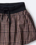 Toddler Girl Bubble Skirt in Plaid - Tan, image 6 of 6 slides