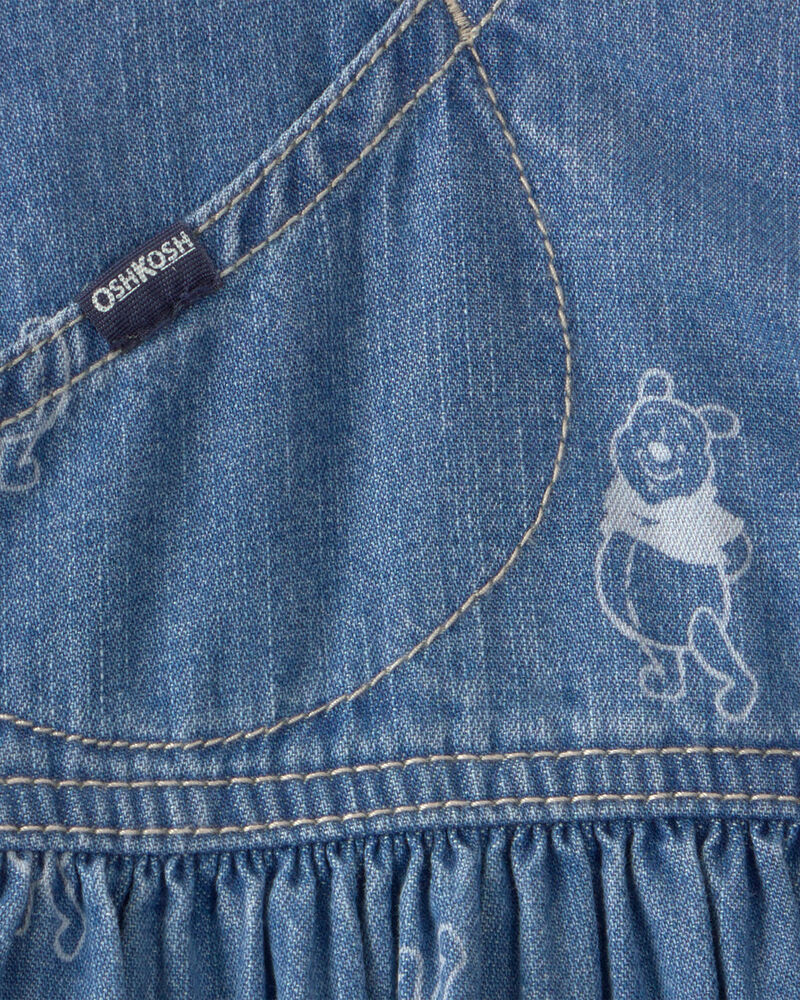 Baby Girl Disney&copy; Winnie the Pooh Denim Wrap Skirtall - Medium Wash, image 3 of 4 slides