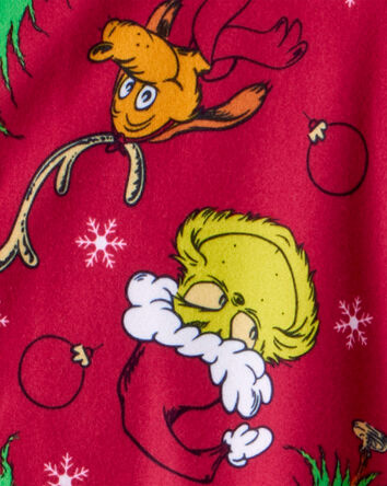 Toddler Dr. Seuss&trade; The Grinch Print Fleece Long-Sleeve Loose Fit 2-Piece Pajamas - Red, 