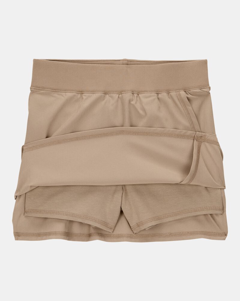 Kid 2-Pack Active Stretch Uniform Skorts - Khaki, image 3 of 4 slides