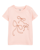 Toddler Girl Bow Short-Sleeve Graphic Tee - Pink, image 1 of 4 slides