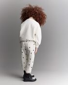 Toddler Girl Polka Dot Cuffed Barrel Pant - Ivory, image 4 of 7 slides