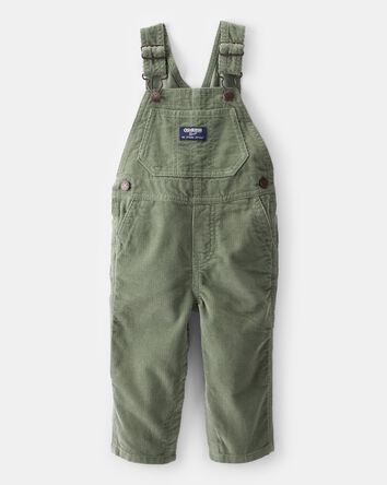 Baby Solid Corduroy Overalls - Green, 