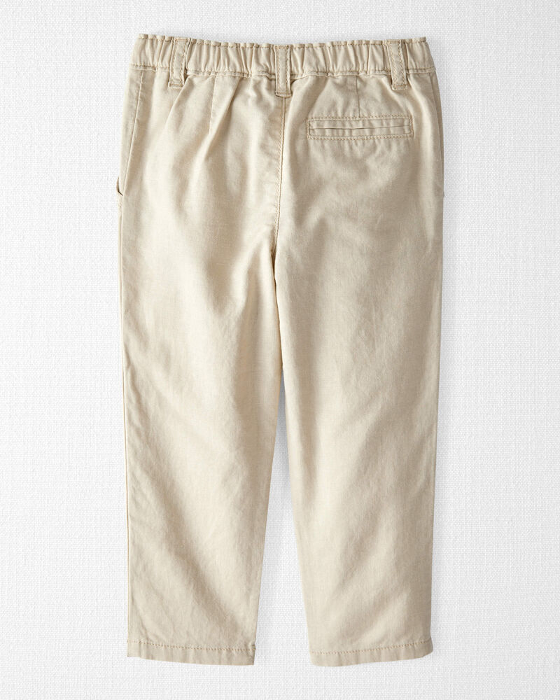 Toddler Linen Pants Made with Organic Cotton, image 4 of 7 slides