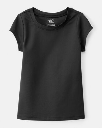Girls Short-Sleeve Fashion Top - Black, 