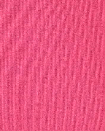 Girls Stretch Pique Uniform Polo - Pink, 
