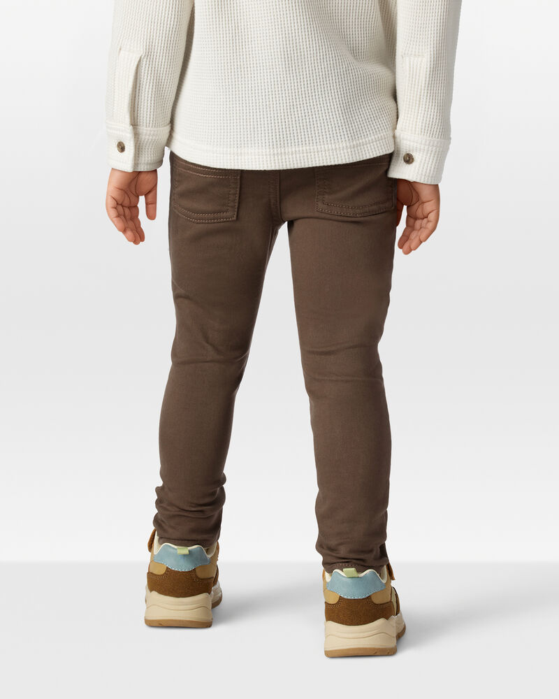 Toddler Boy  Pull-On Slim Fit Pants - Brown, image 4 of 6 slides