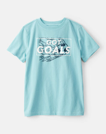 Boys Got Goals Short-Sleeve Graphic Tee - Blue, 